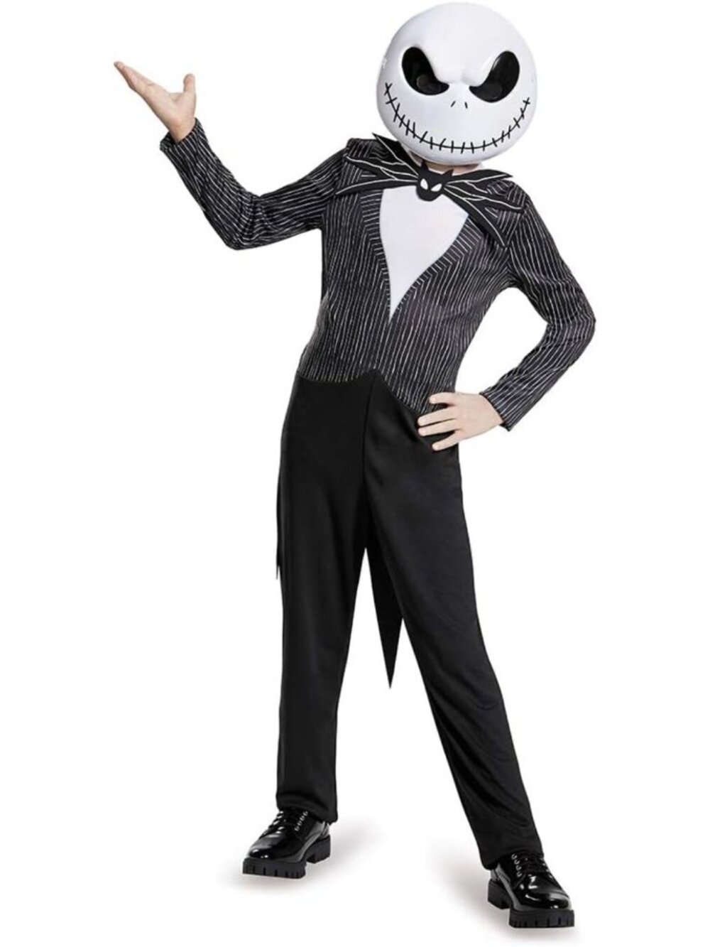 Kids' Jack Skellington Costume, Nightmare Before Christmas Outfit, Large (10-12)